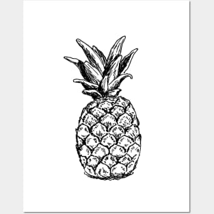 Pineapple print Posters and Art